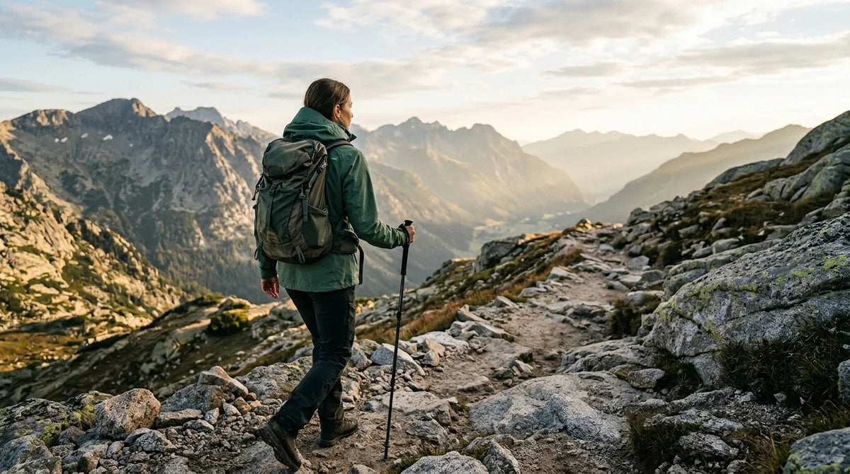 Bannière veste randonnée femme imperméable et respirante