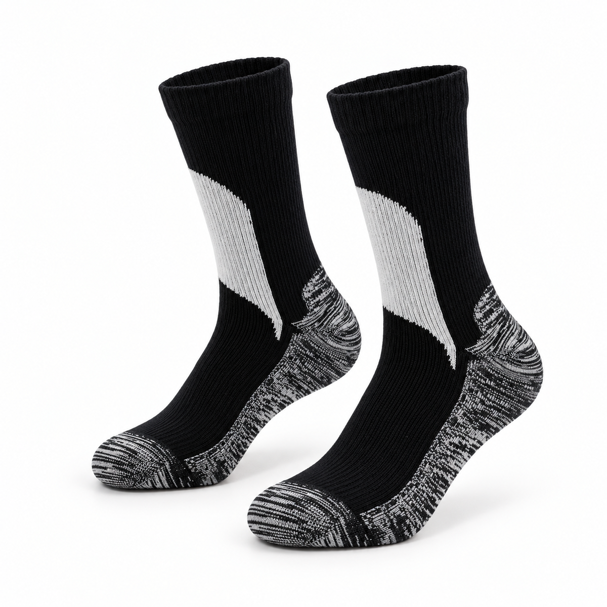 Chaussettes de randonnée noir et blanc – packshot
