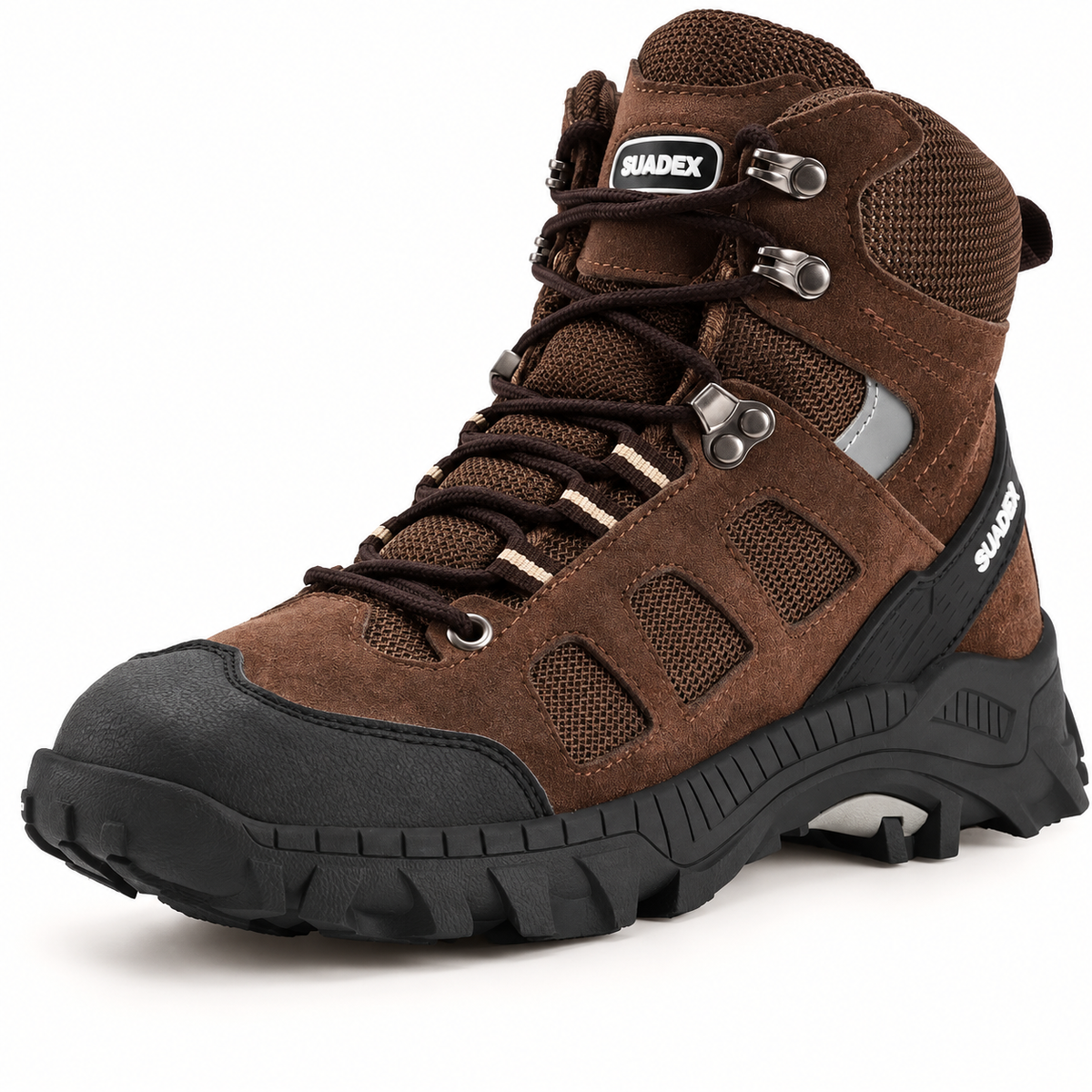 Chaussure randonnée coquée marron – vue trois-quarts