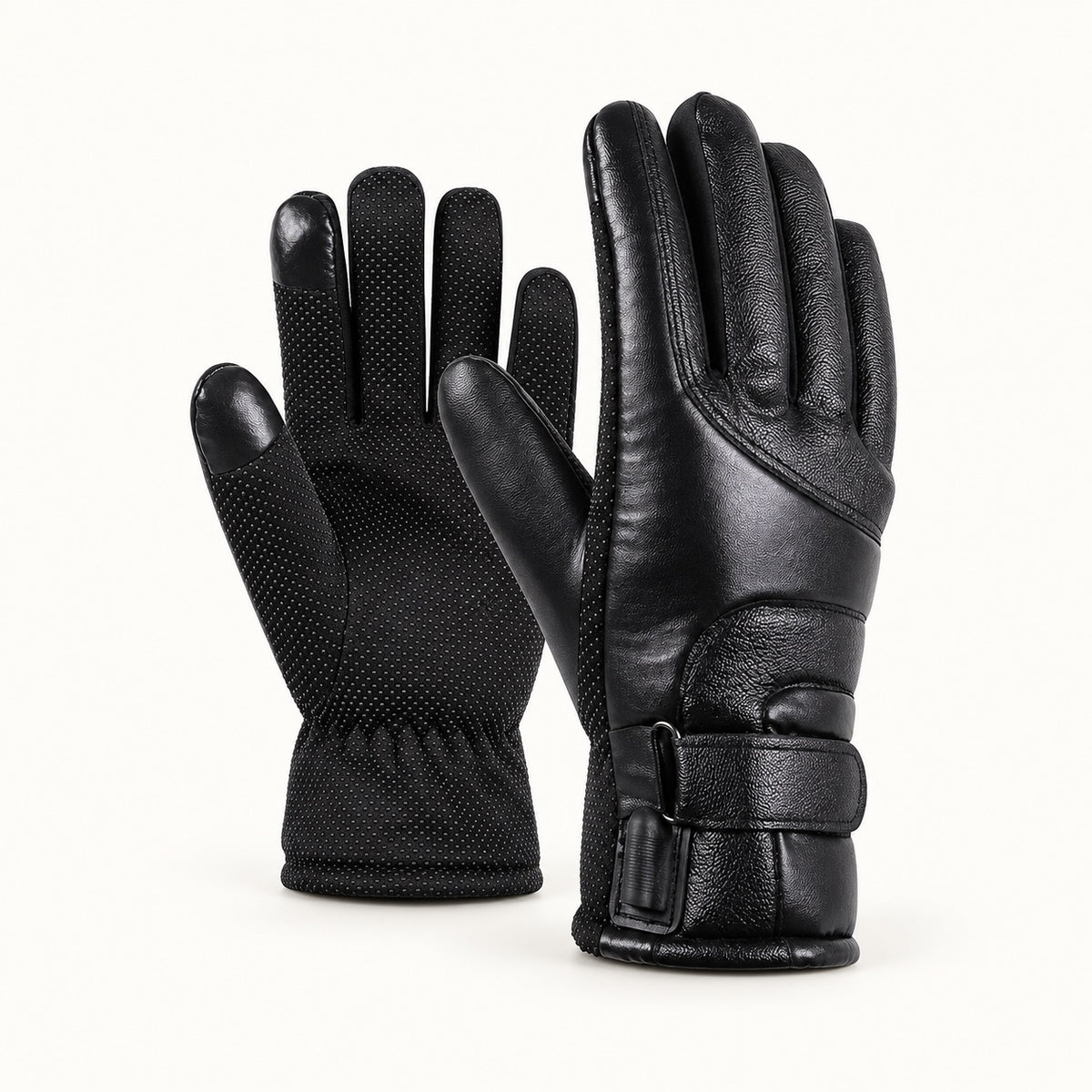 Gant chauffant tactile — paire noire — vue principale