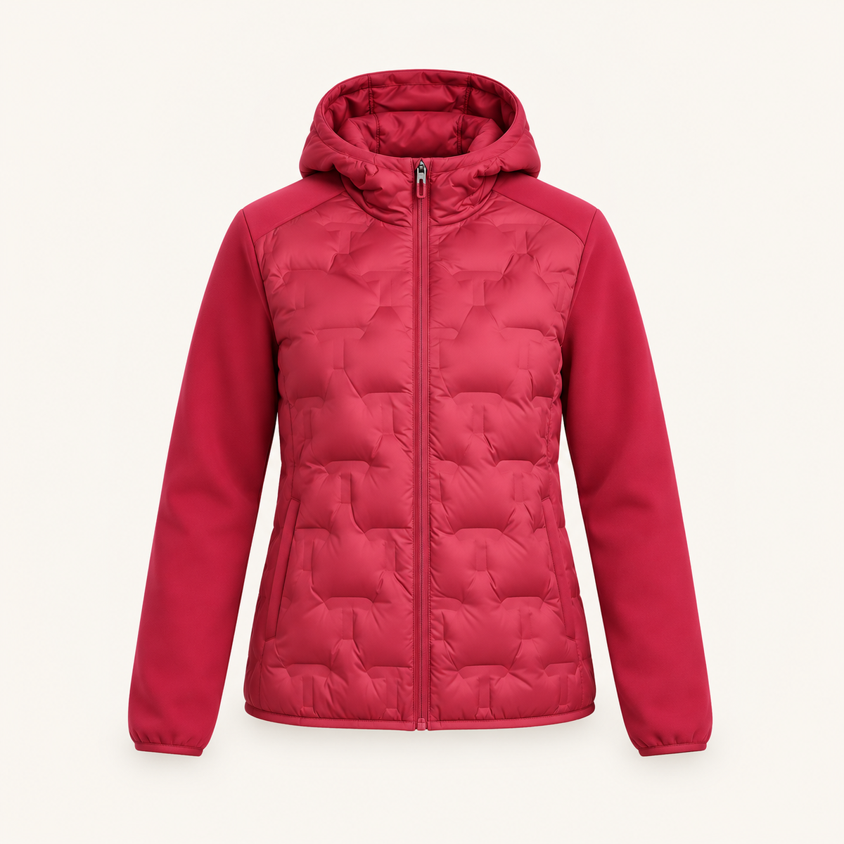 Doudoune randonnée rouge femme – vue de face