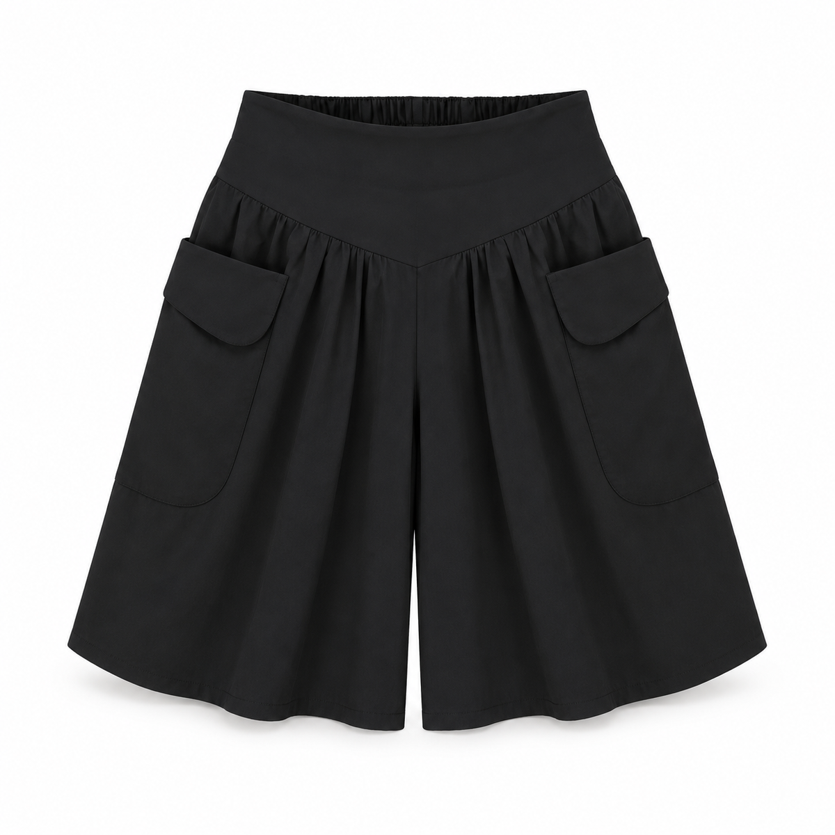 Jupe short genou femme randonnée noire – packshot de face
