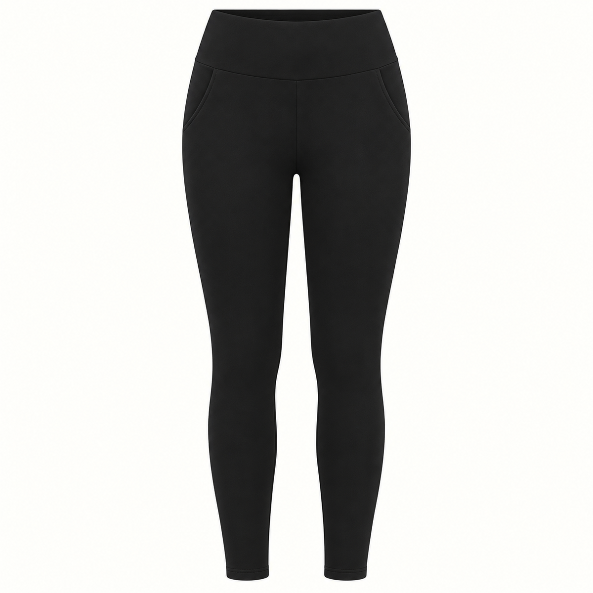 01 legging double polaire femme randonnee noir packshot