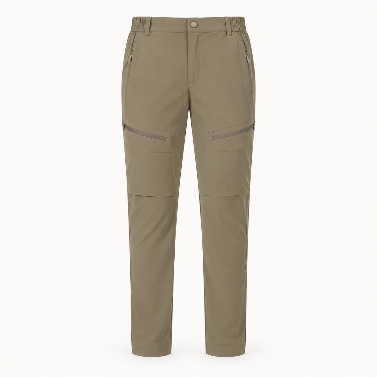 Pantalon léger randonnée femme taupe – vue de face sur fond blanc