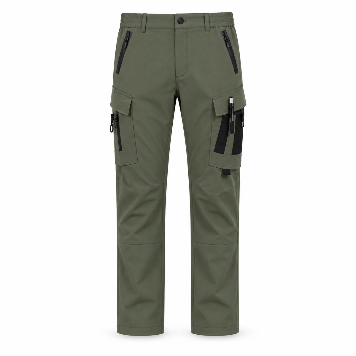 Pantalon randonnée automne homme vert — packshot frontal