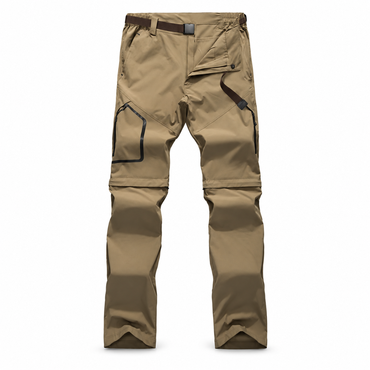 Pantalon randonnée convertible homme kaki – packshot