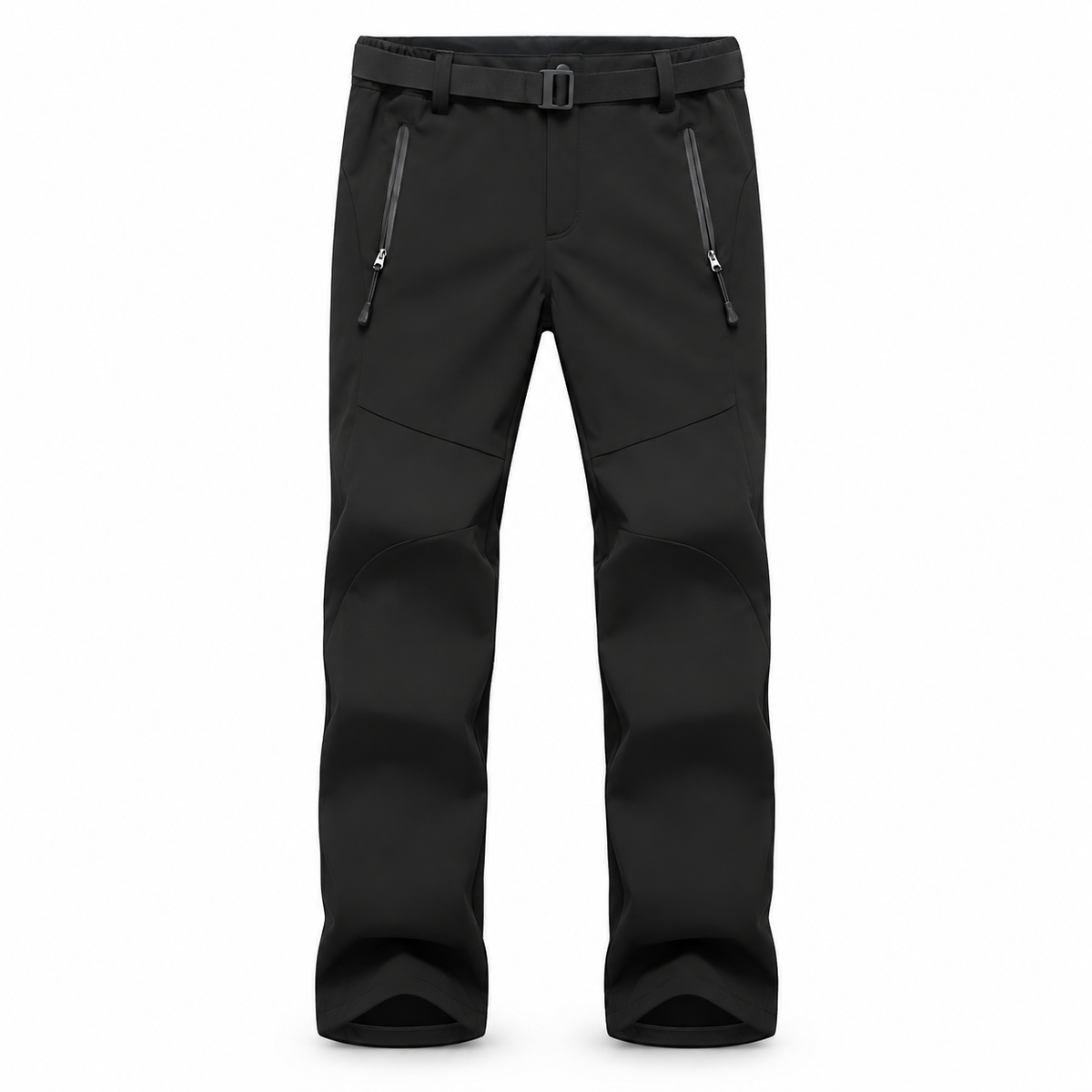 Pantalon randonnée femme large noir — packshot frontal