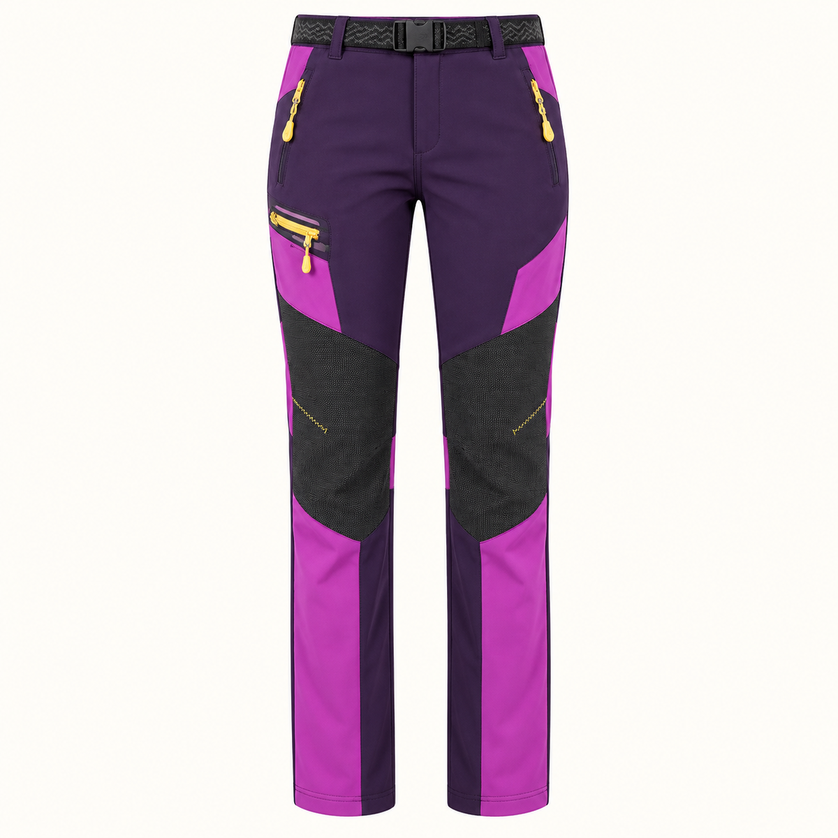 Pantalon randonnée femme violet – vue de face sur fond blanc