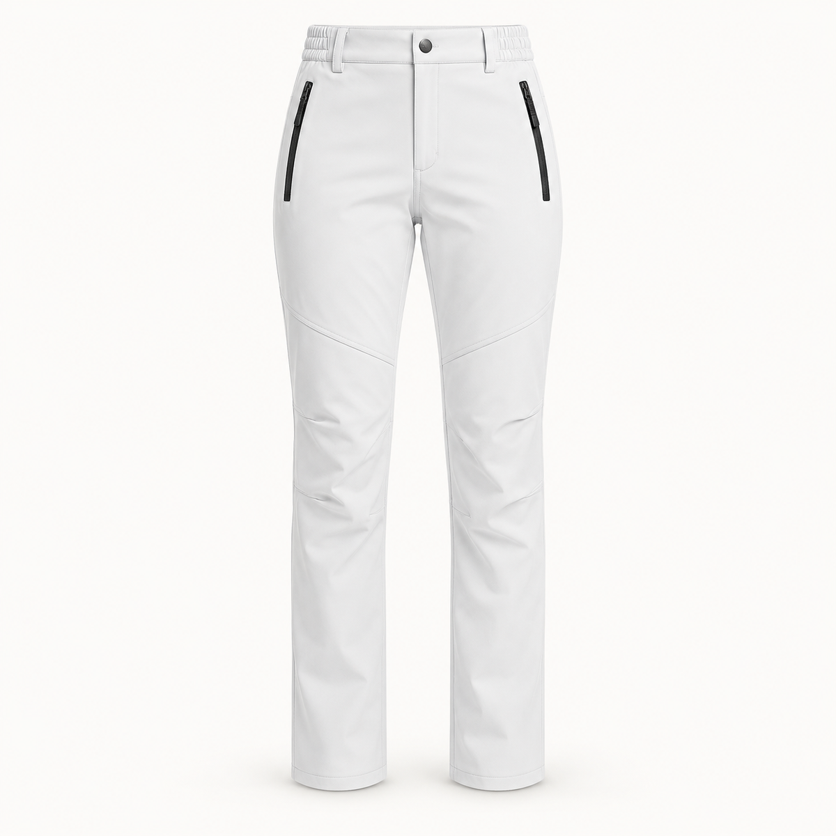 Pantalon randonnée raquette femme blanc — packshot
