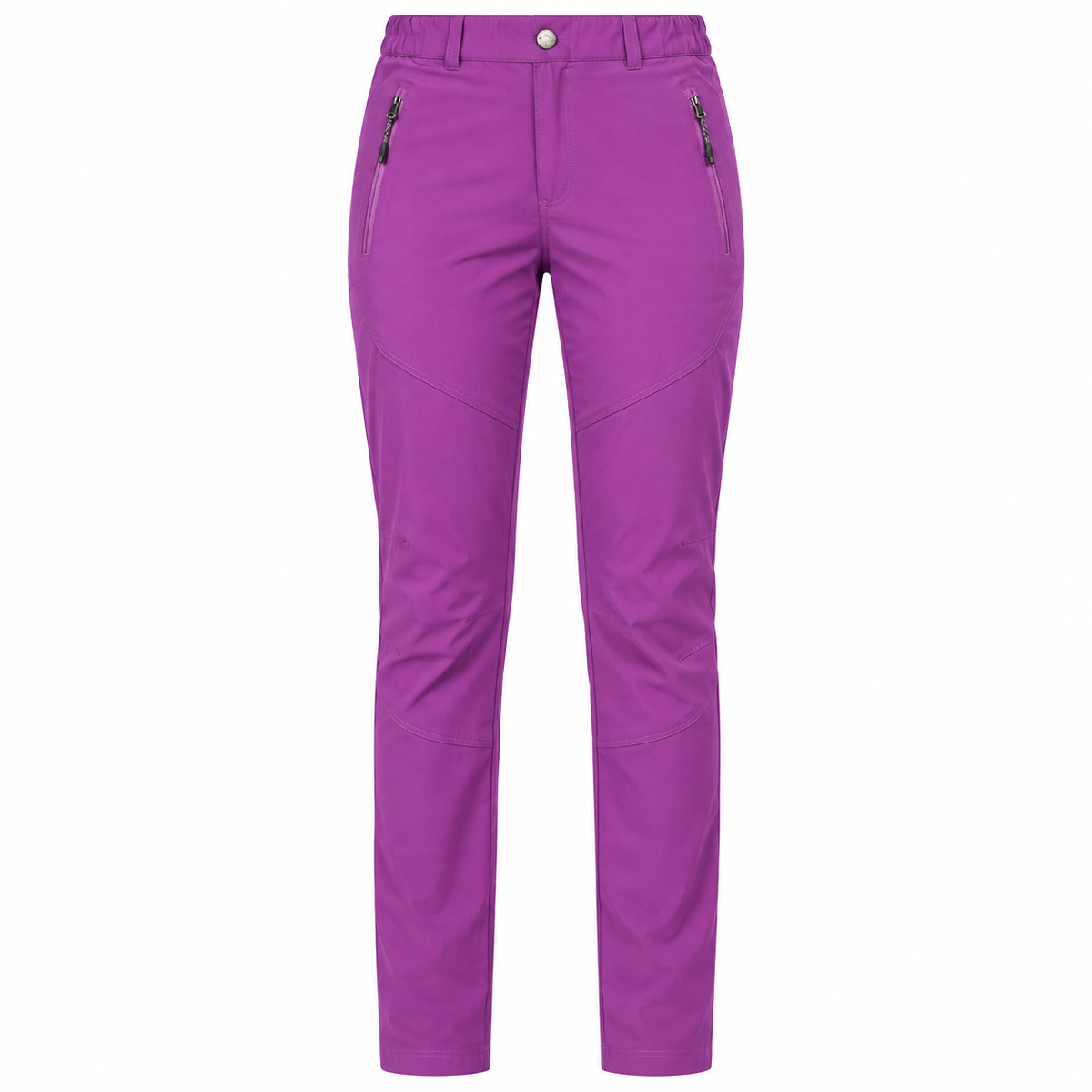 Pantalon randonnée slim femme violet — packshot frontal