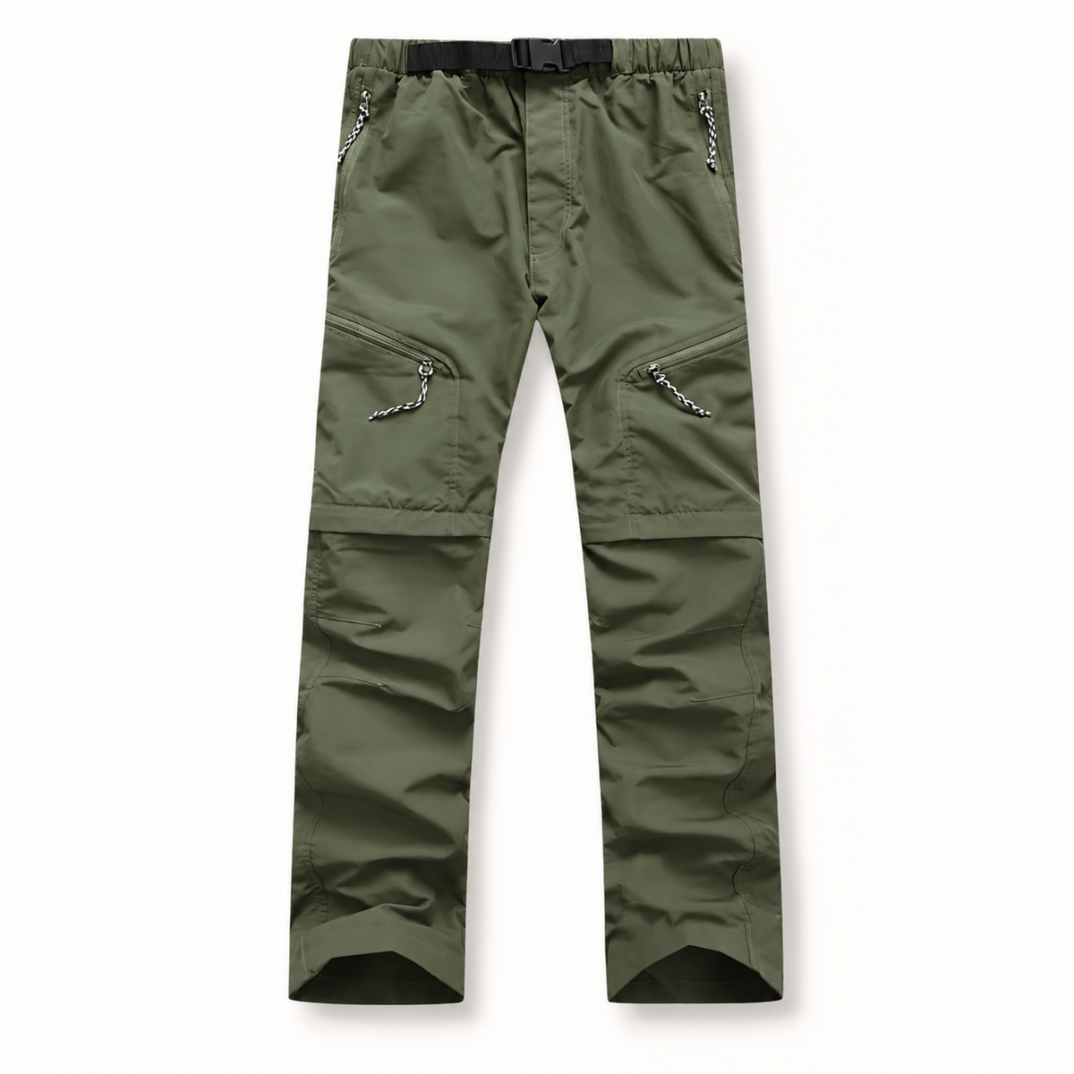 Pantalon randonnée vert olive convertible – packshot face