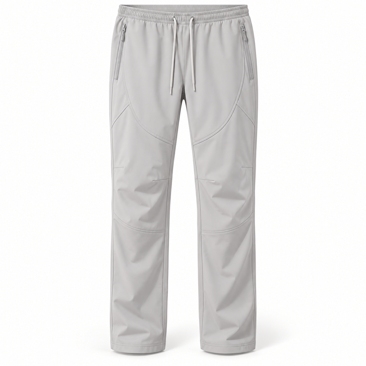 Pantalon toile fine homme randonnée gris clair – vue de face
