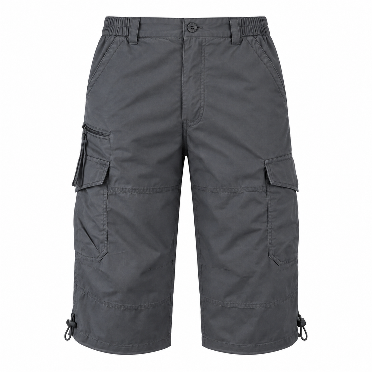 Short cargo randonnée homme gris – packshot face