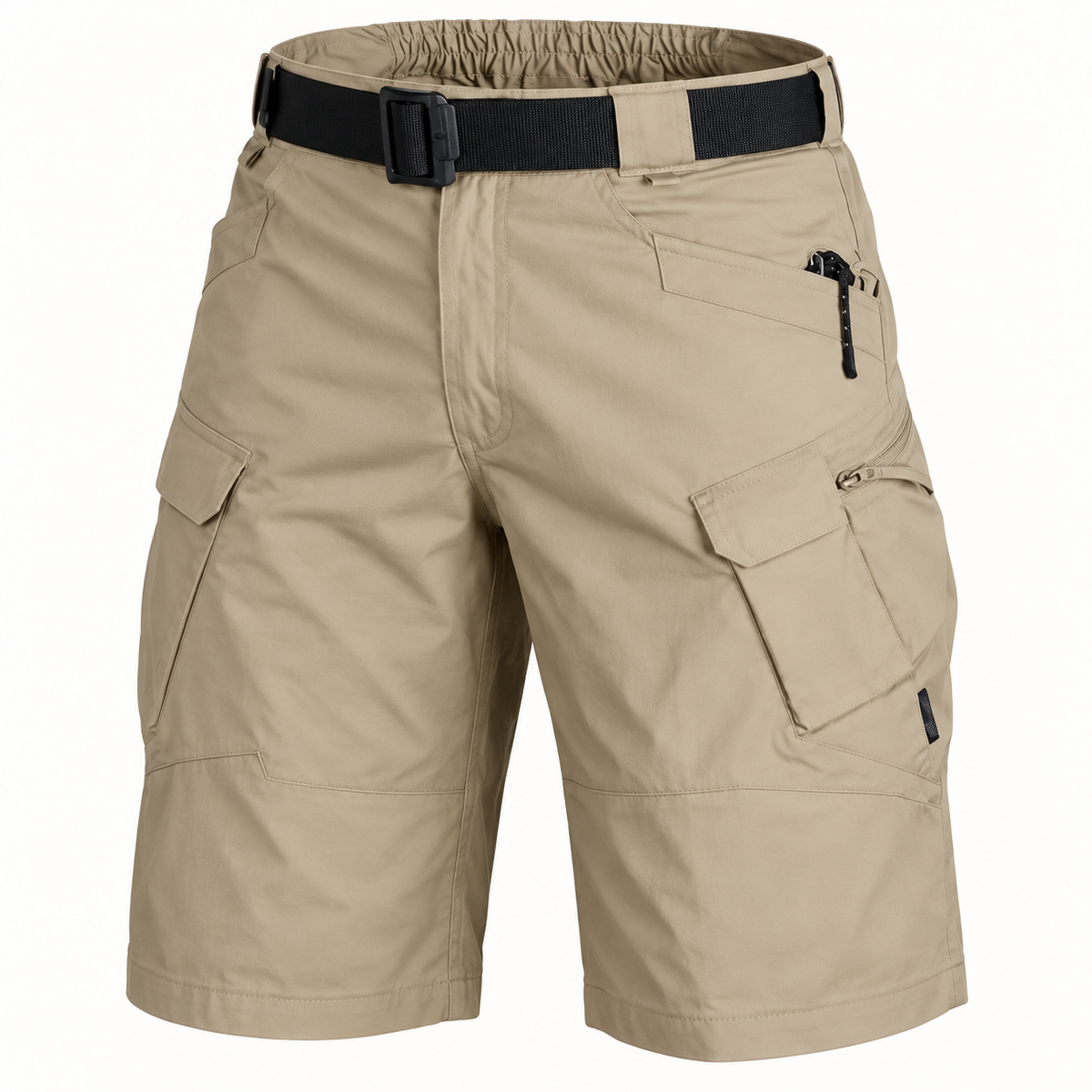 01 short elastique randonnee homme kaki packshot