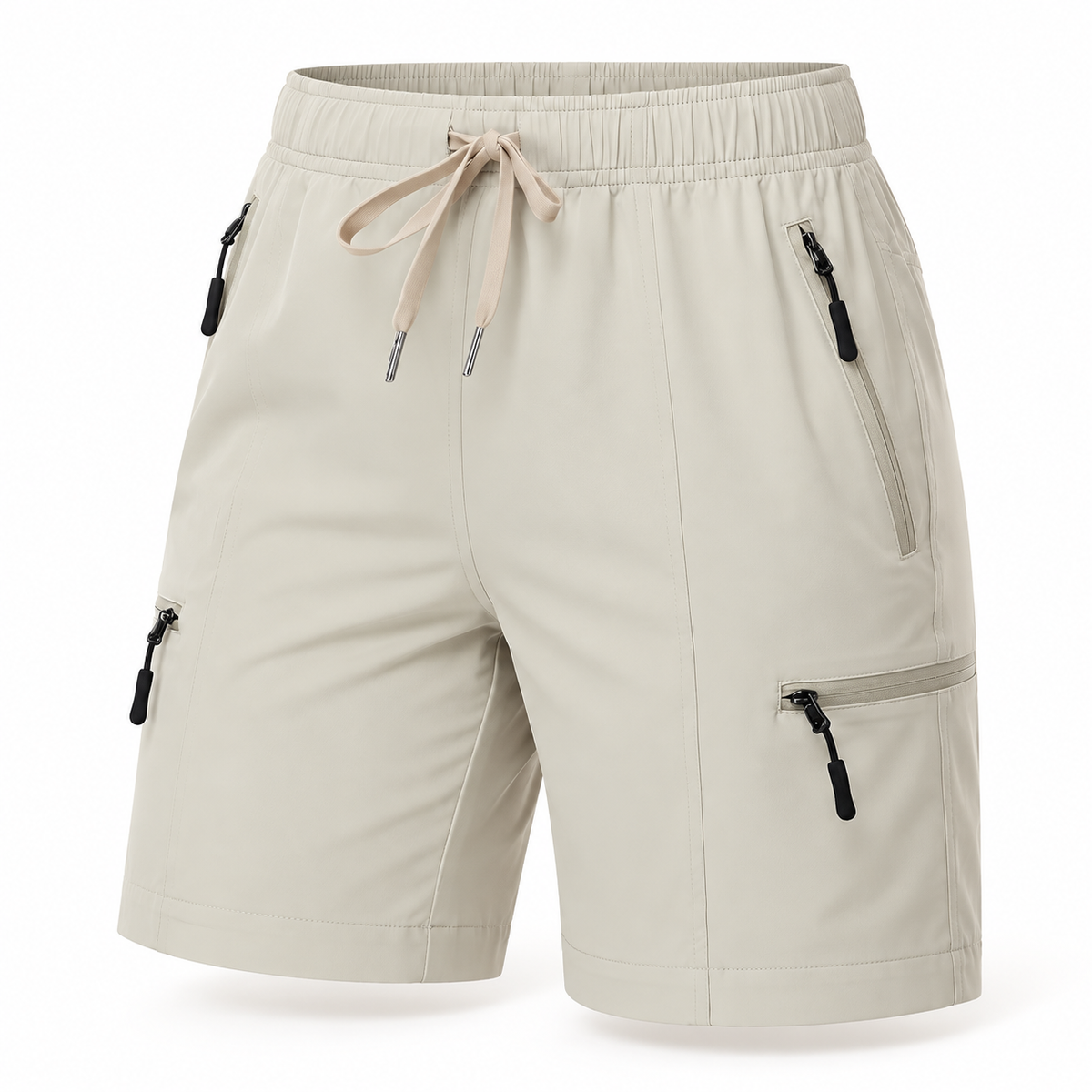 Short femme de randonnée beige – packshot de face