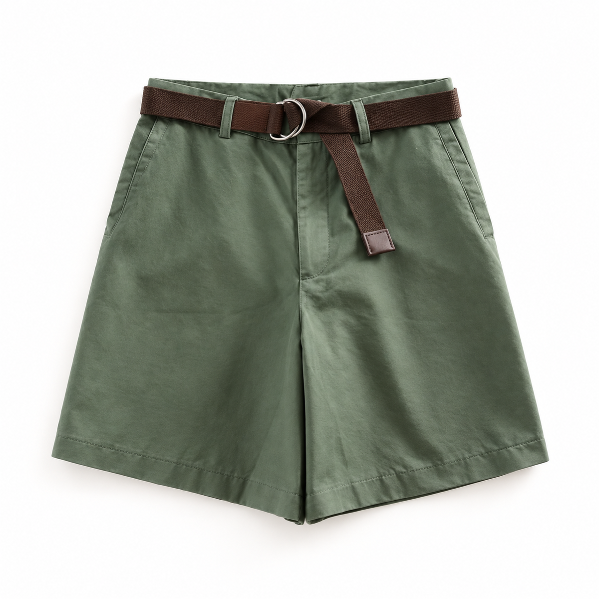 Short randonnée ado vert – packshot face fond blanc