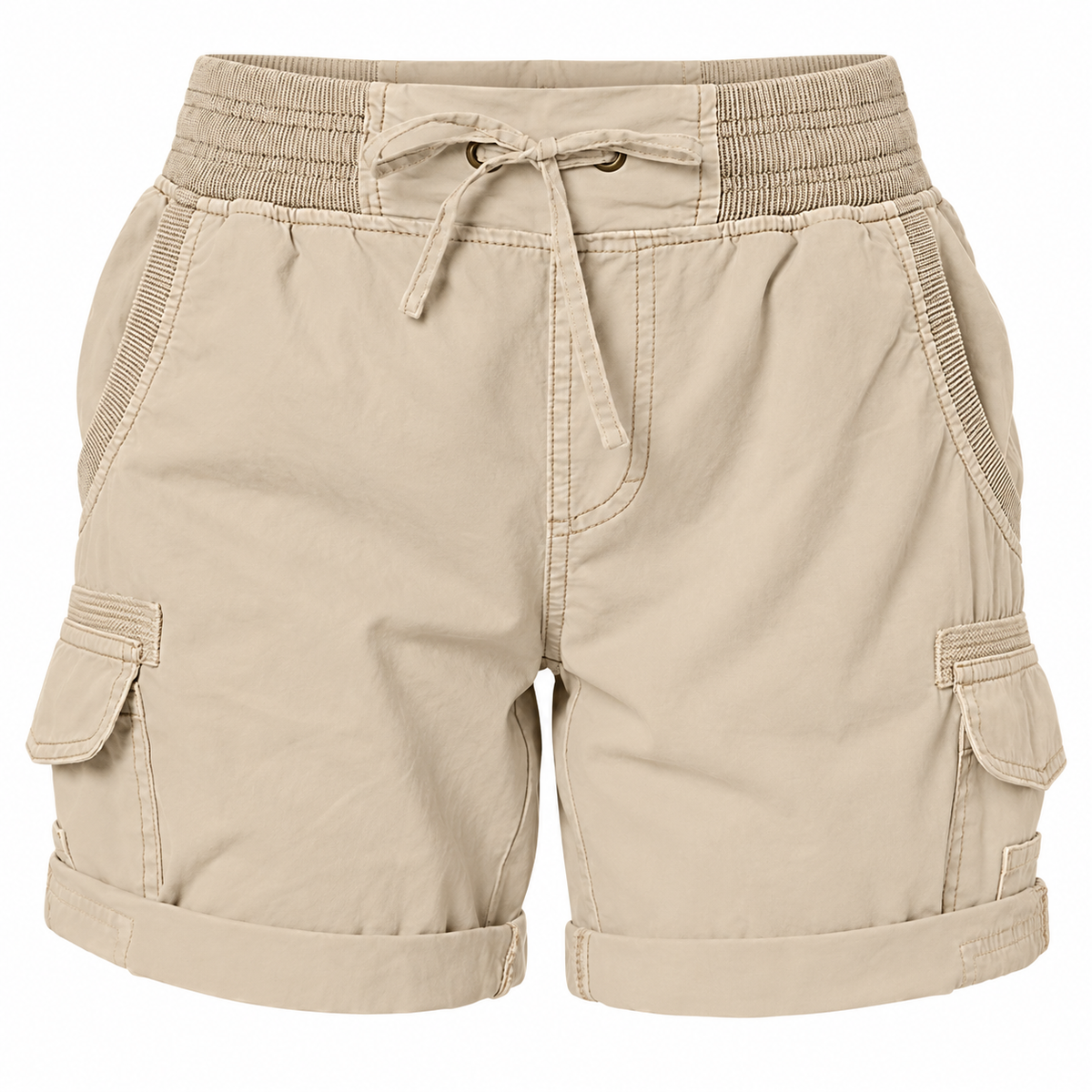 01 short randonnee femme grande taille beige packshot