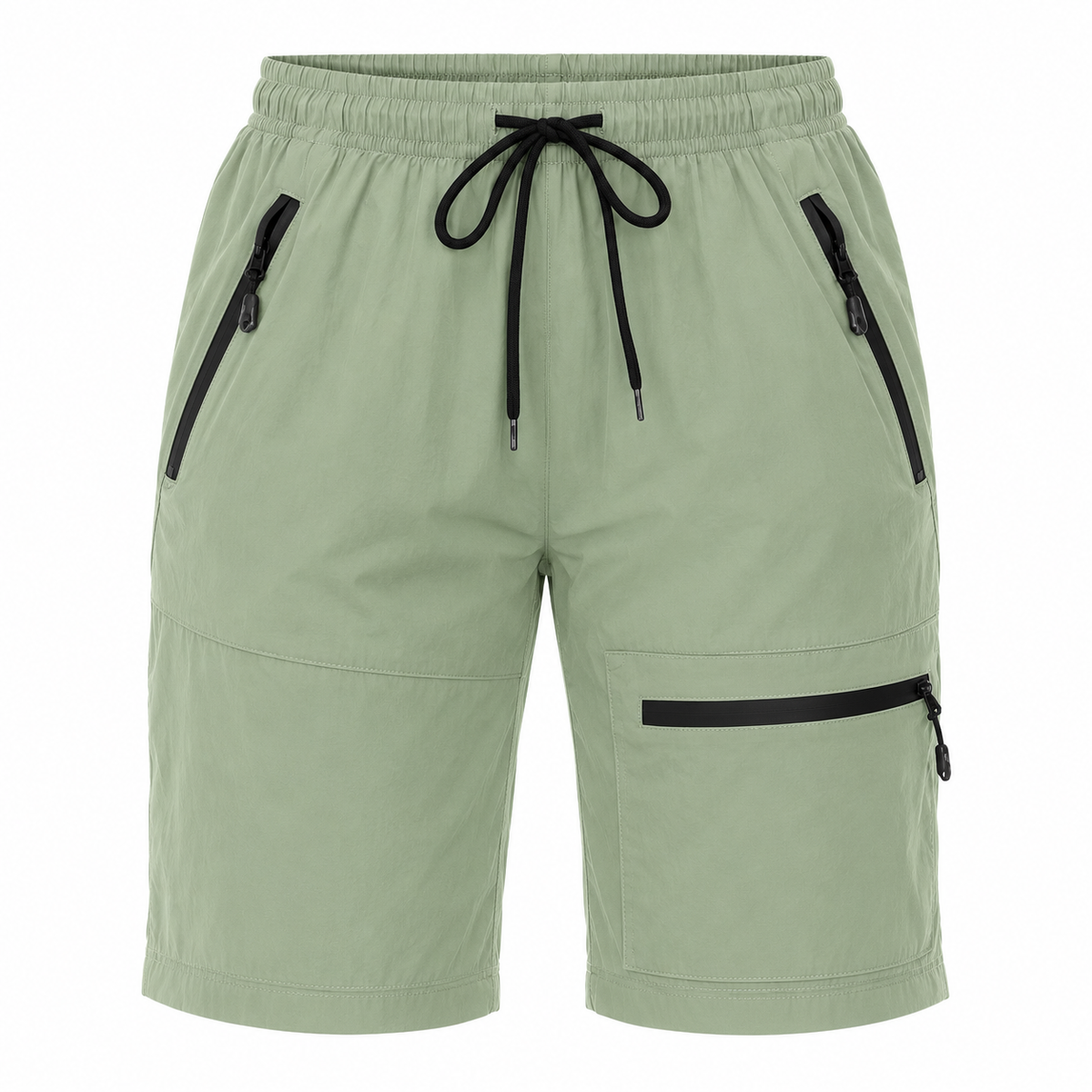 01 vert packshot short randonnee femme avec poches