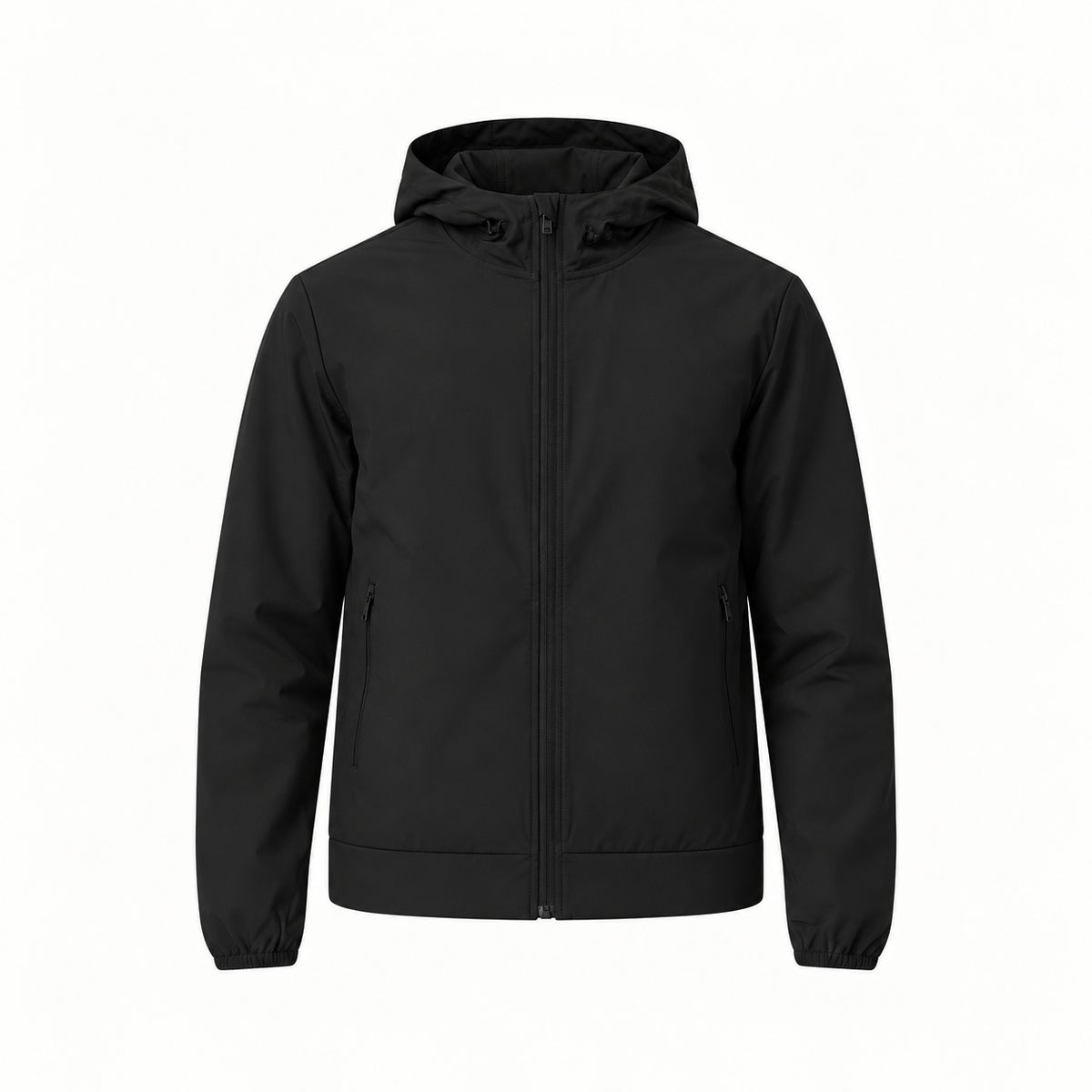 Veste de randonnée mi-saison homme noire – vue de face