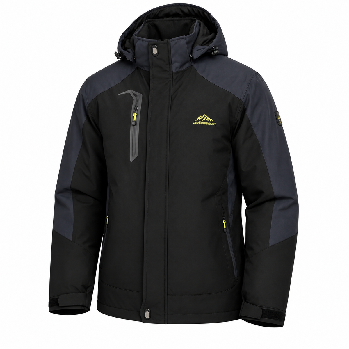 Veste randonnée 3 couches noire packshot