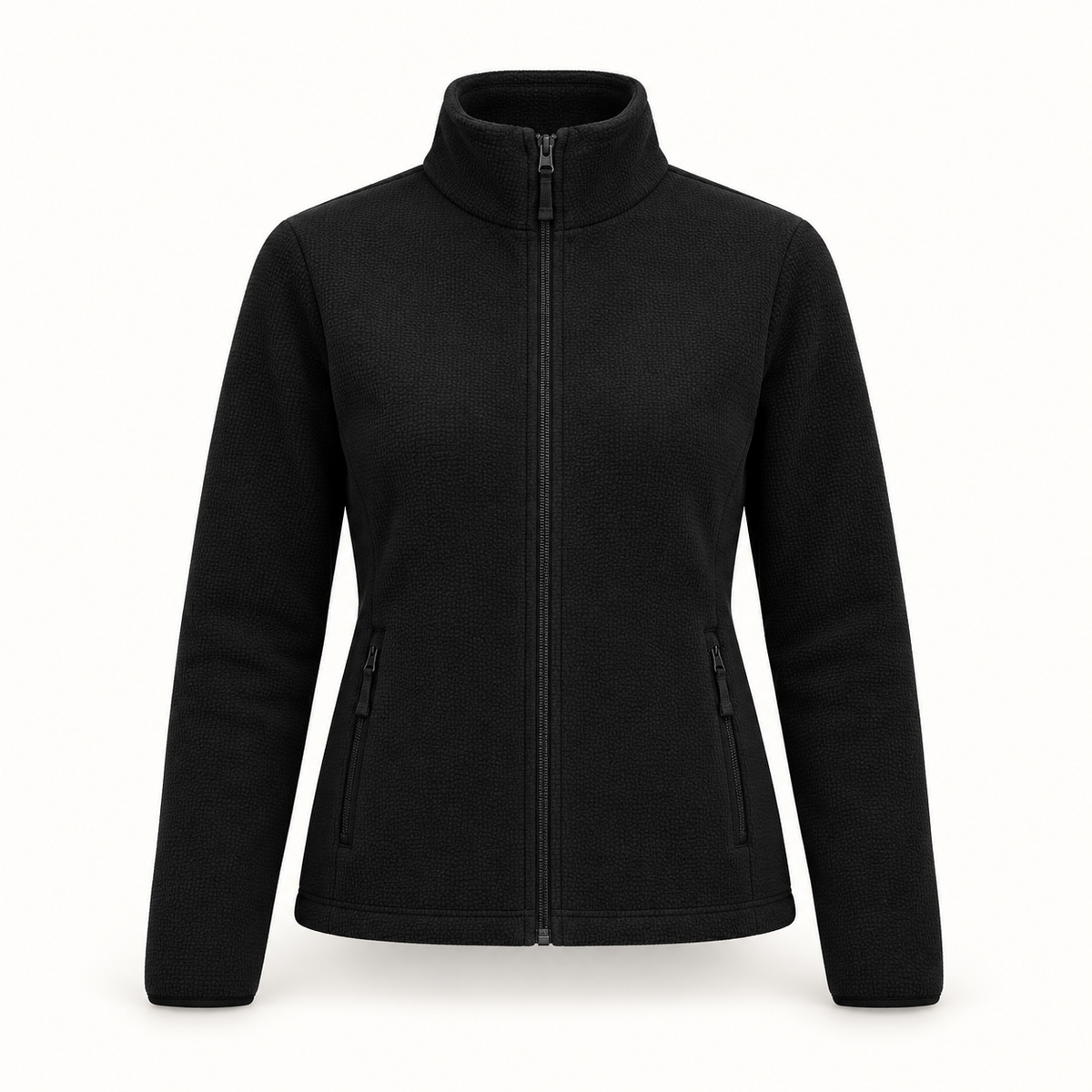 Veste polaire randonnée femme noire – vue de face