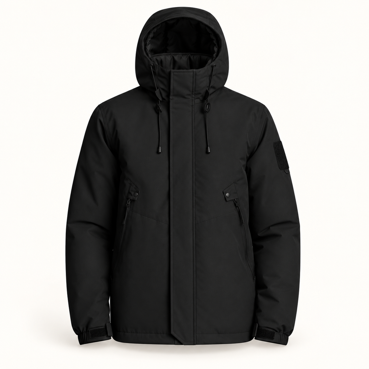 Veste randonnée hiver homme noire – vue de face