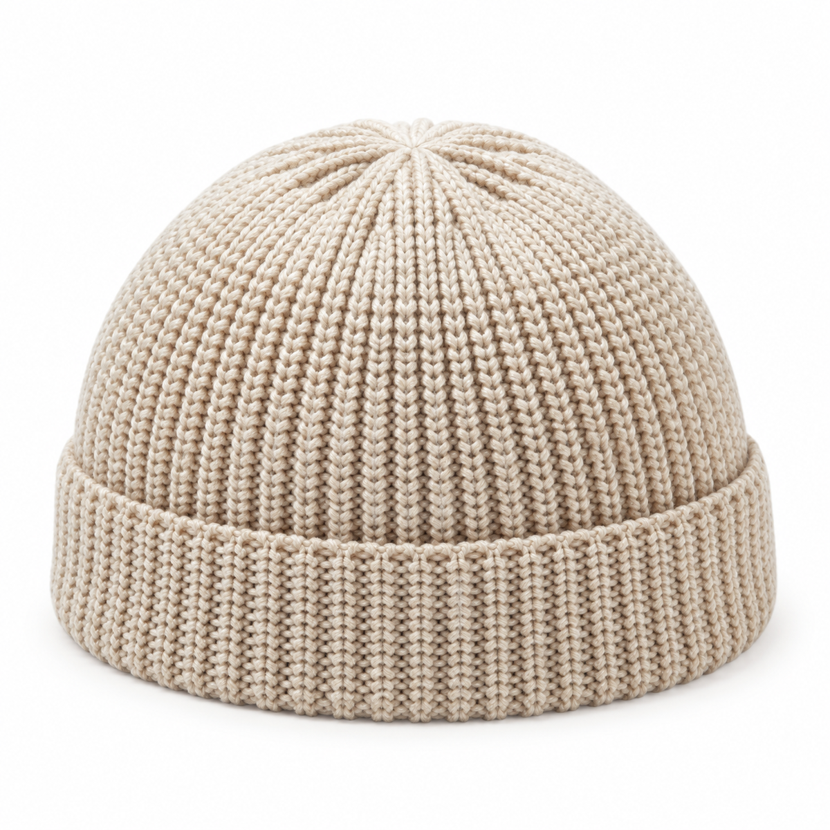 Bonnet ski beige – vue arrière