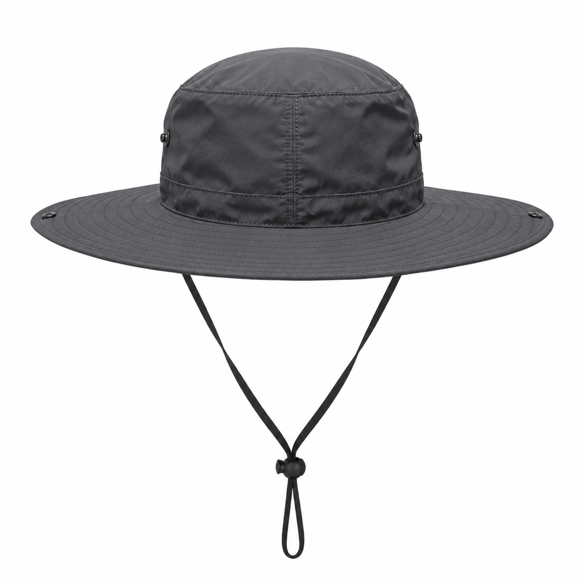 Chapeau homme à bord large gris foncé – vue arrière