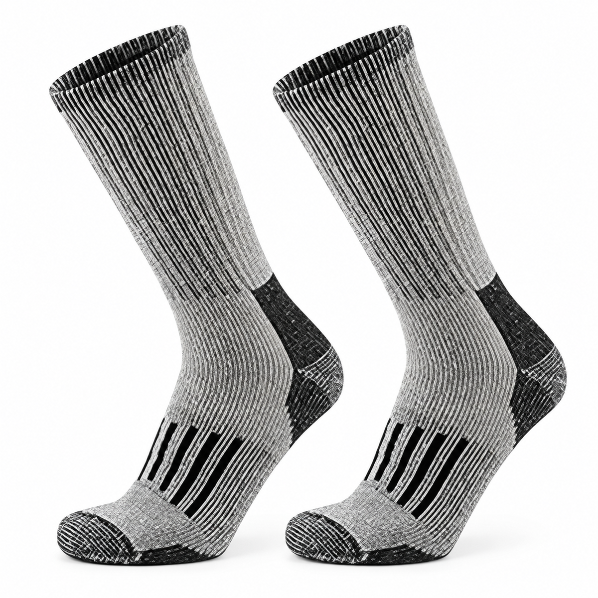 Chaussettes de randonnée femme noir et gris foncé – packshot