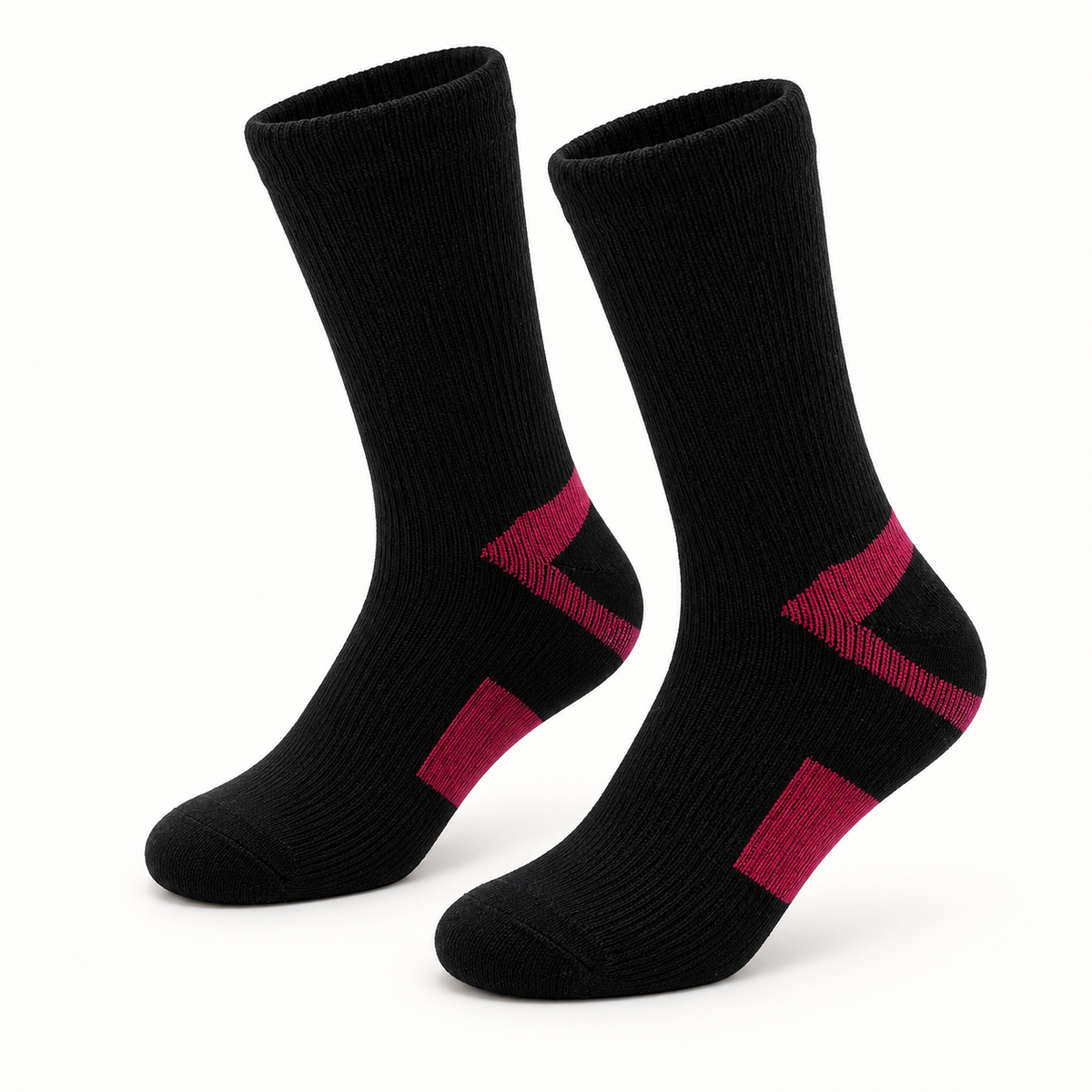 Chaussettes de randonnée noir et rouge – packshot