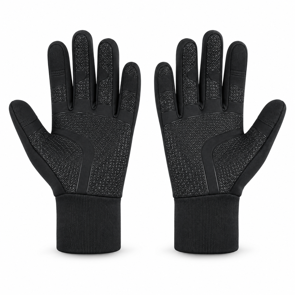Gant pour bâton de randonnée noir – deux paumes texturées