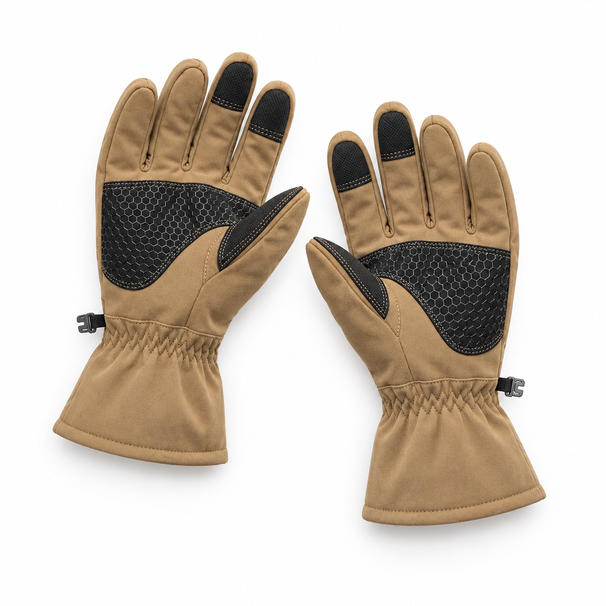 Gants imperméables randonnée jaune sable – paumes antidérapantes