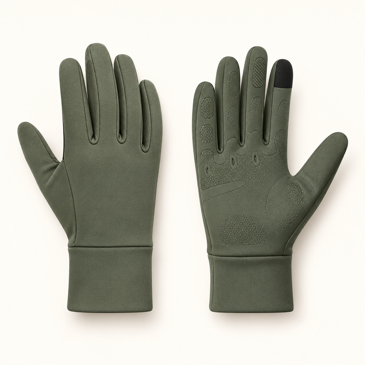 Gants verts – dos et paume