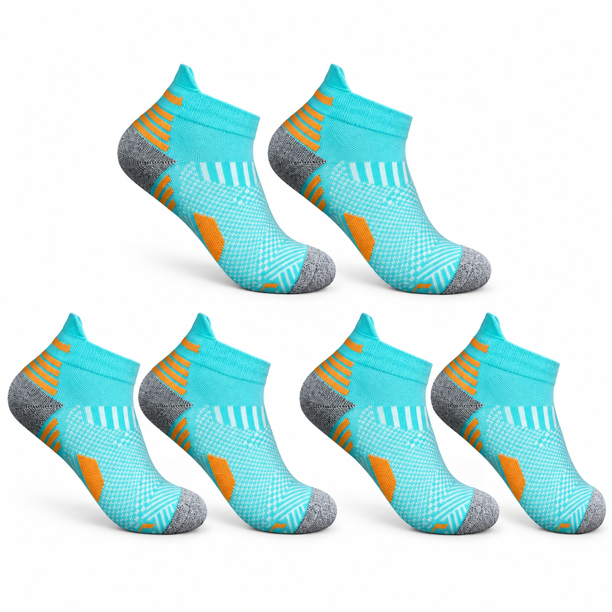 Chaussettes Randonnée Séchage Rapide — Turquoise (x3) — Packshot Variante