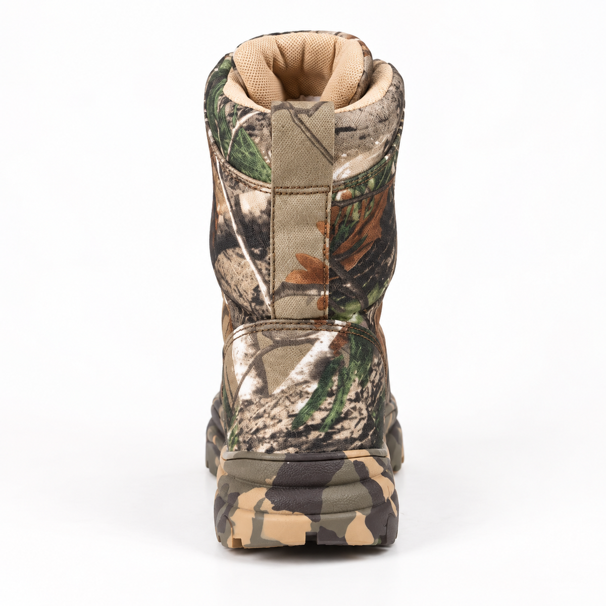 Botte randonnée cuir homme camouflage – vue arrière de la tige