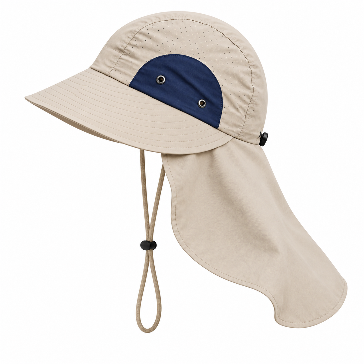 Chapeau kaki de randonnée homme – profil