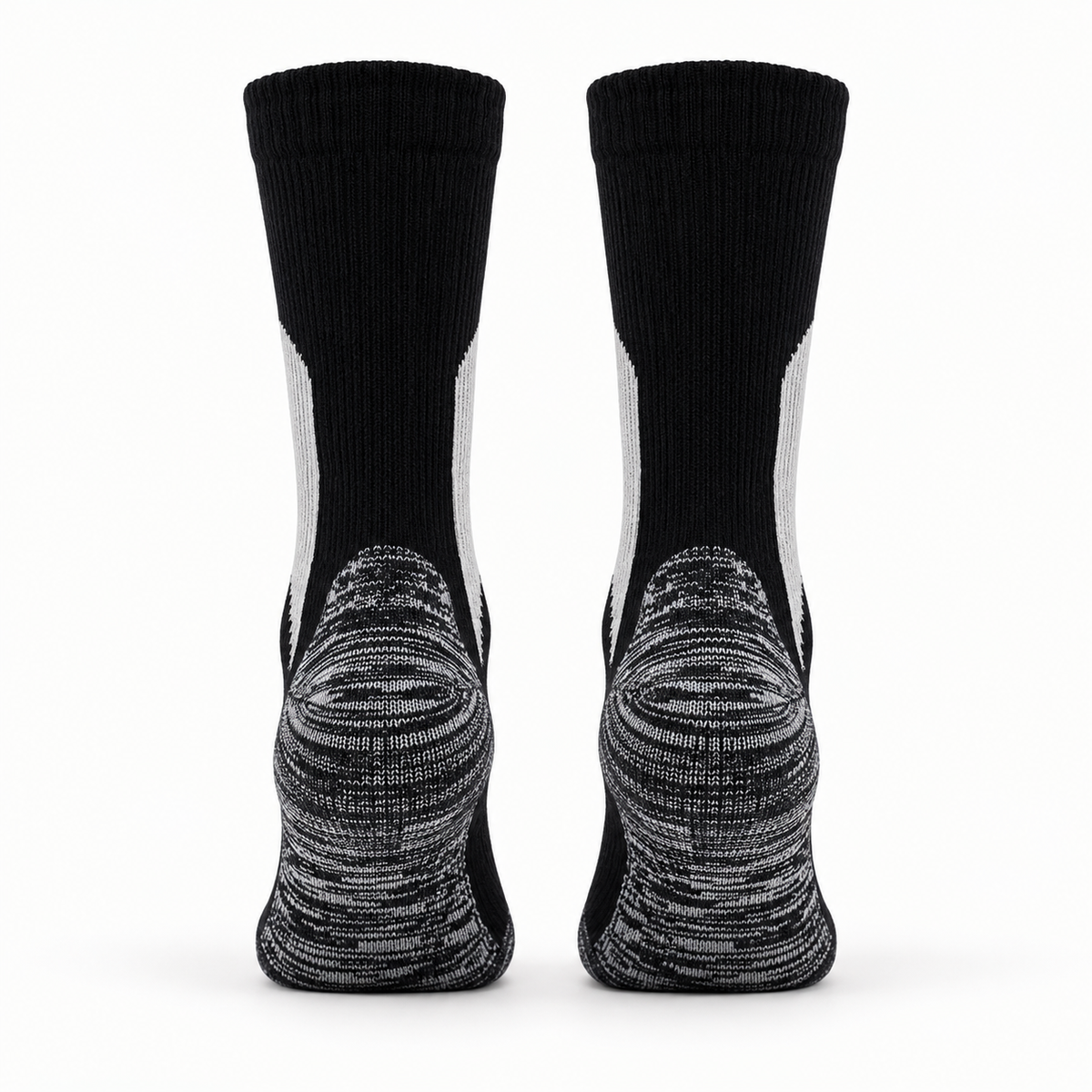 Chaussettes de randonnée noir et blanc – arrière