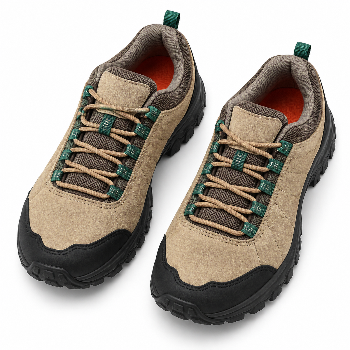 Chaussure randonnée homme basse légère tan vue du dessus