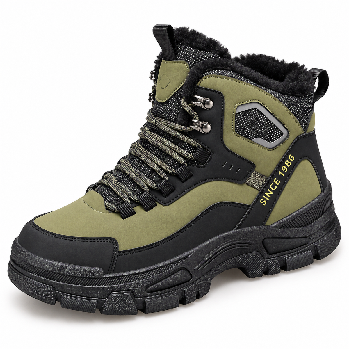 03 chaussure verte randonnee col lacage