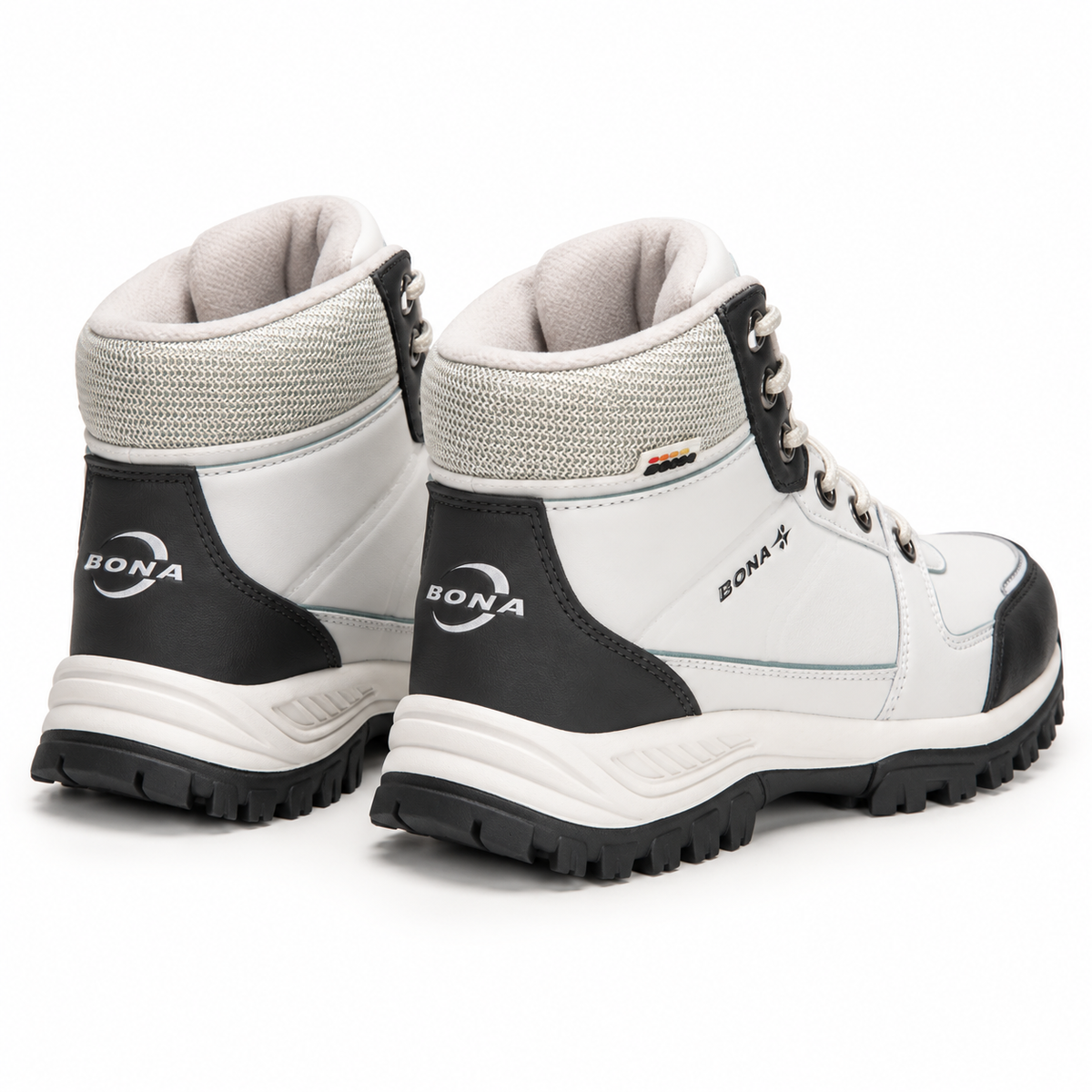 Maintien arrière de la chaussure randonnée homme blanc