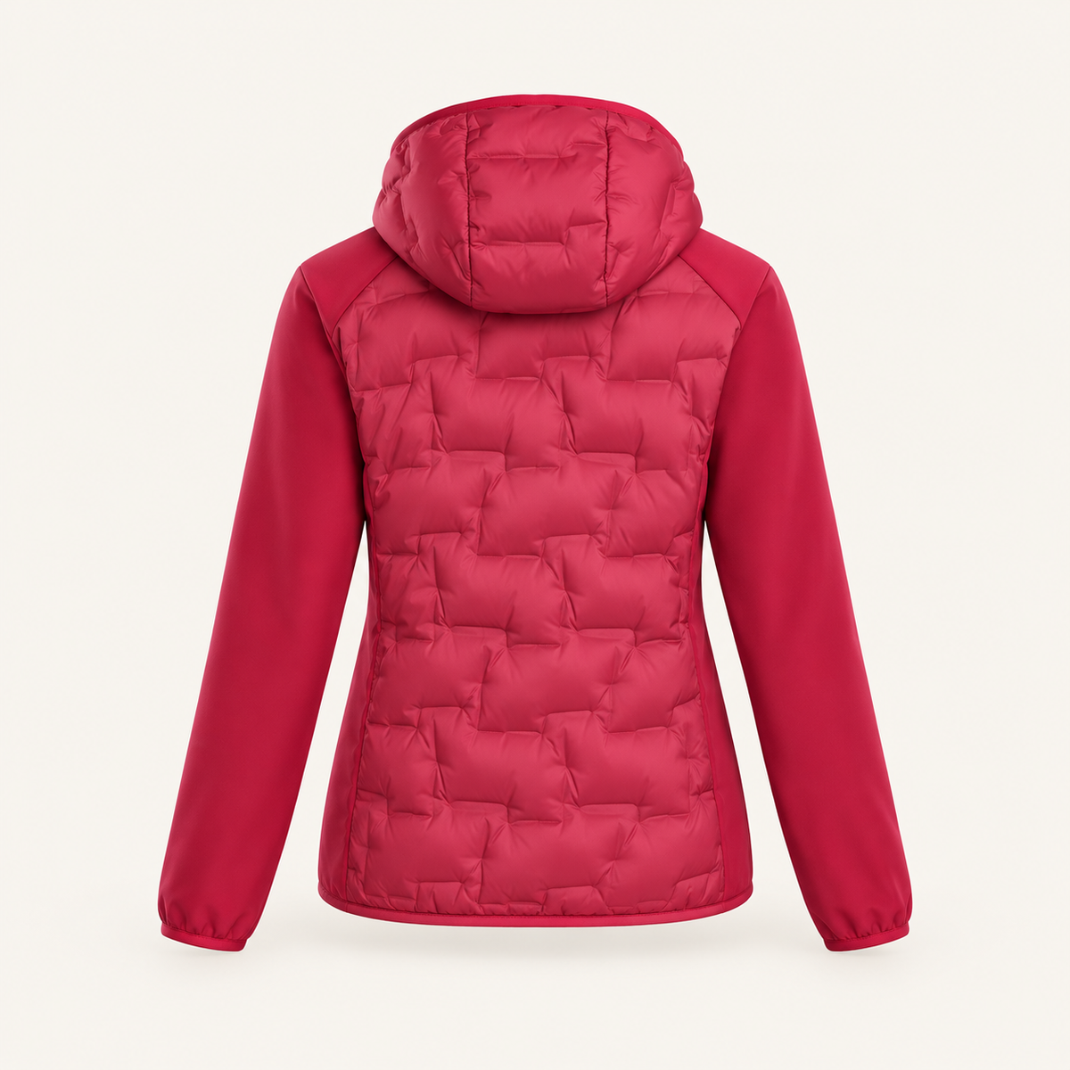 Doudoune randonnée rouge femme – vue arrière