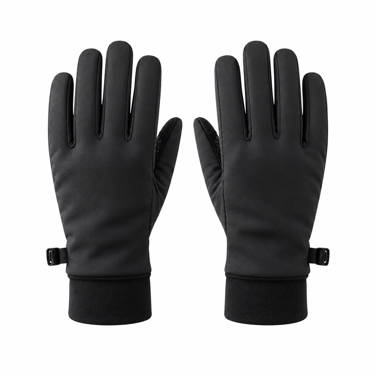 Gants chauds femme noirs – dos et coutures