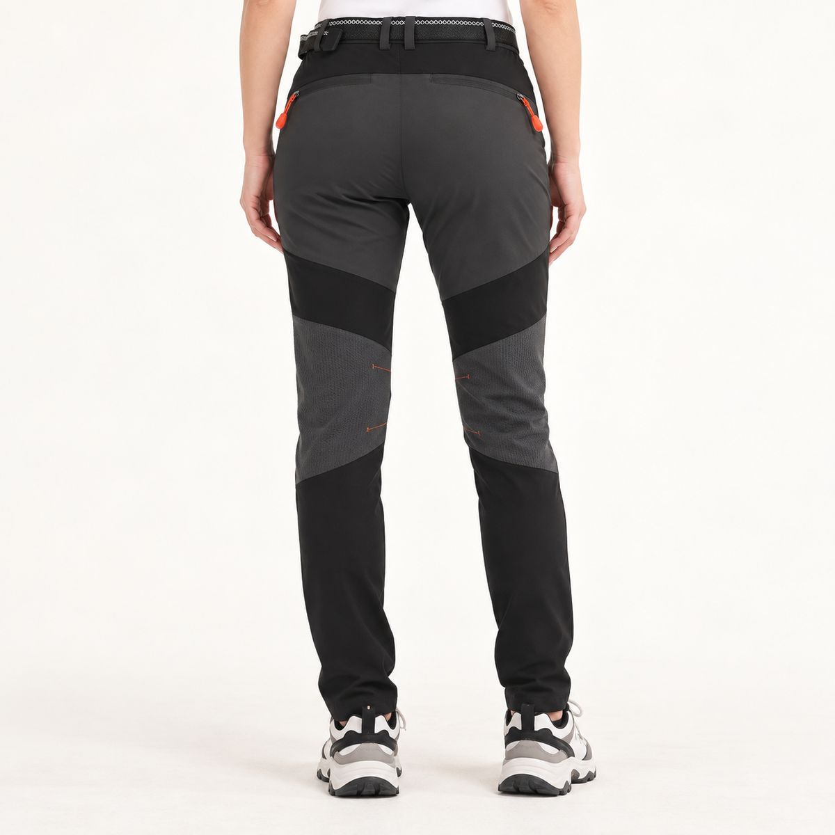Pantalon fuseau de randonnée gris – coupe et finitions vues de dos