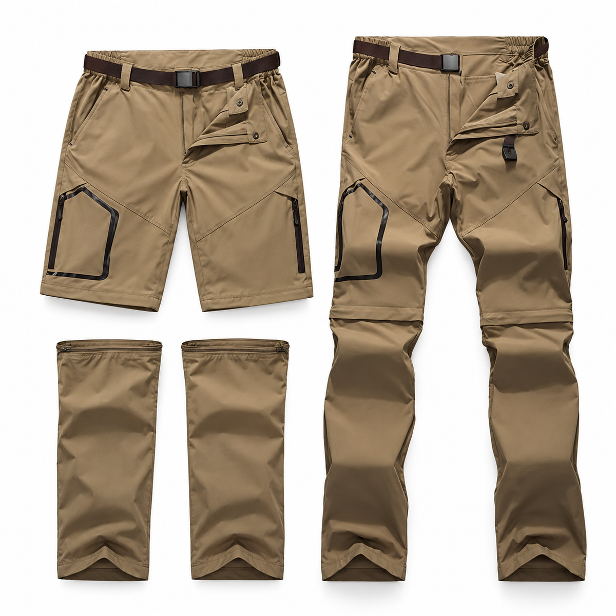 Pantalon convertible homme transformable en short