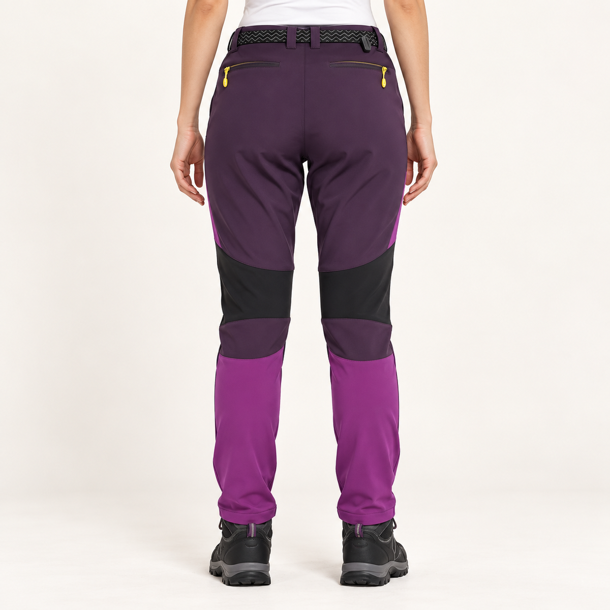 Pantalon randonnée neige femme violet vue arrière