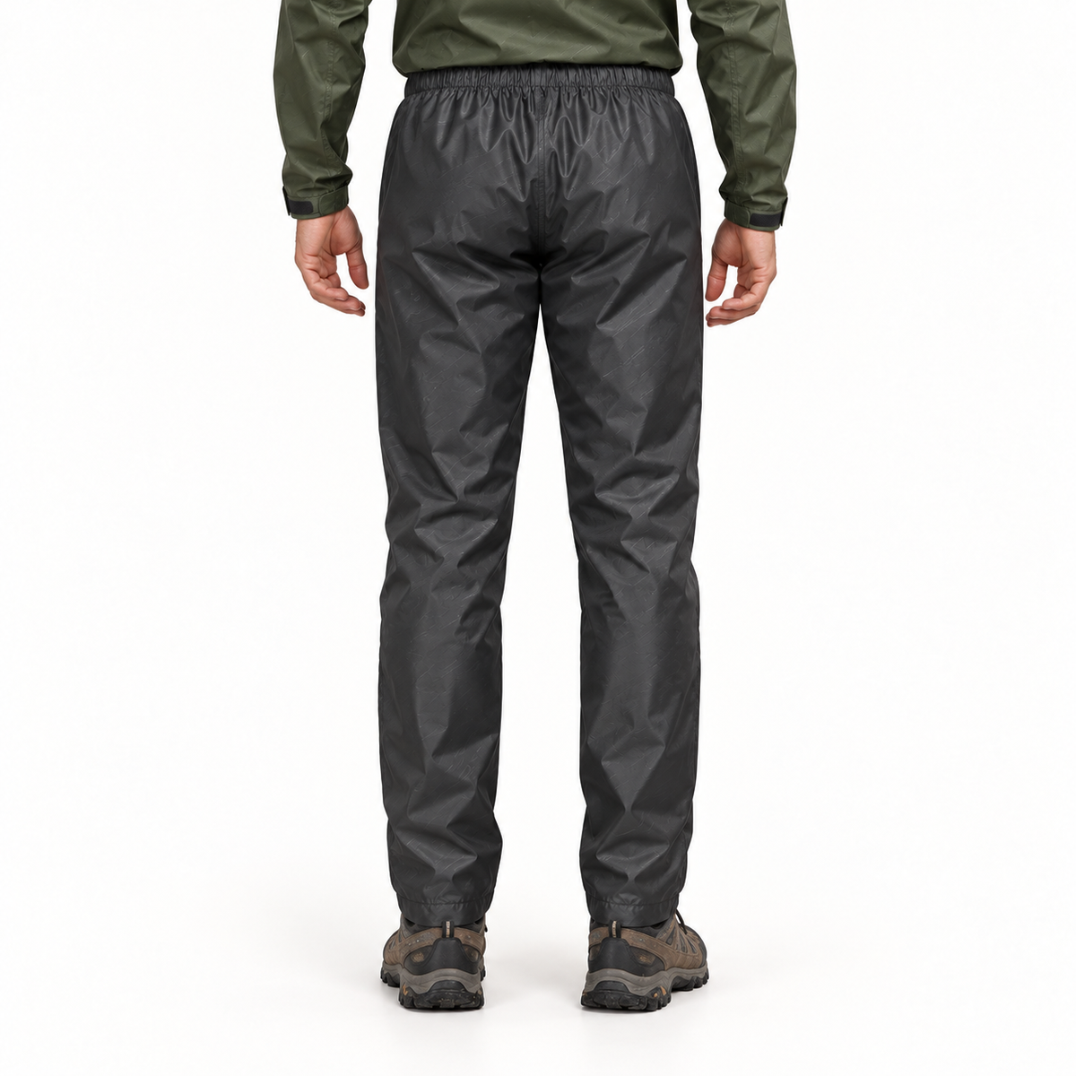 Pantalon randonnée slim gris foncé porté – vue arrière
