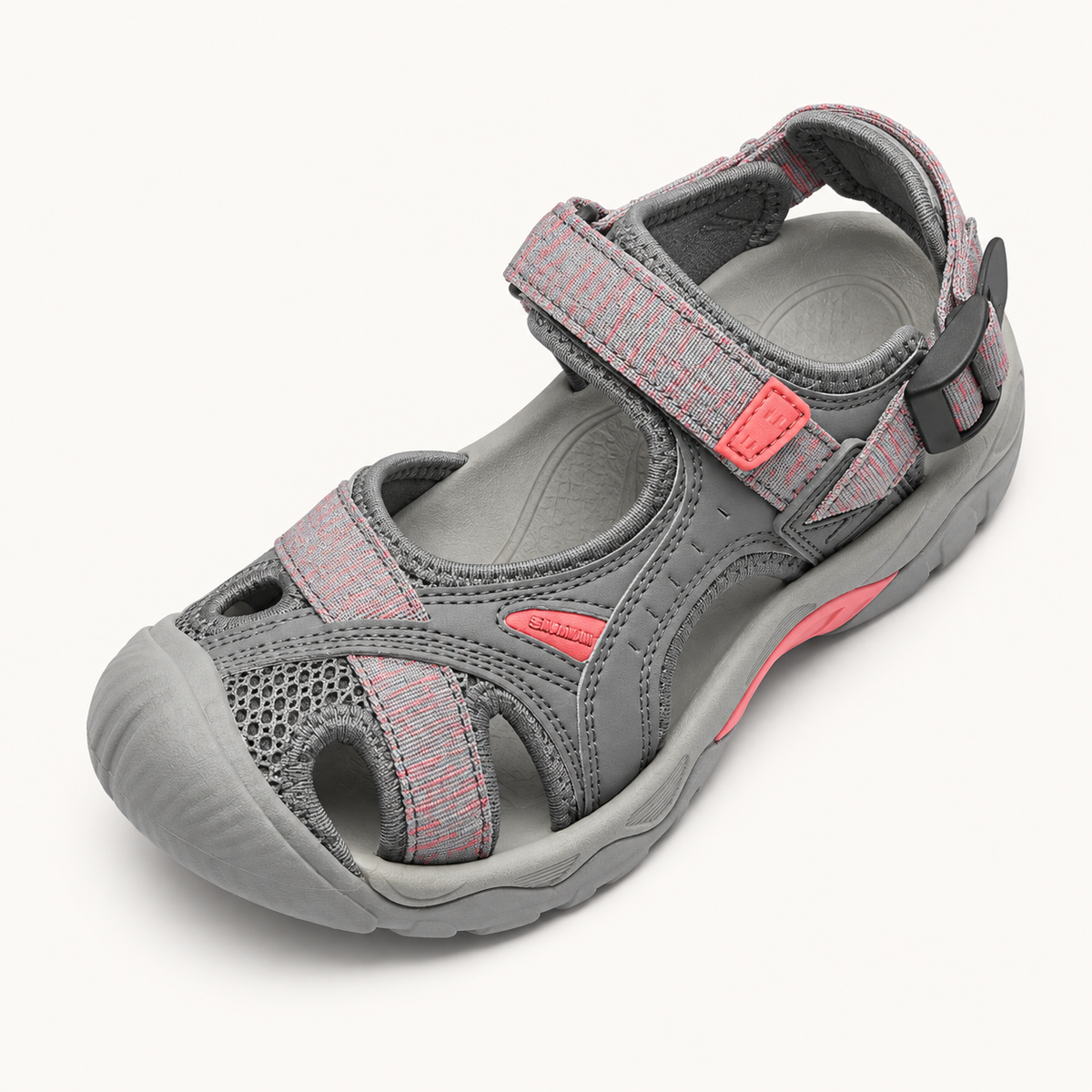 Sandale femme confortable pour marcher vue du dessus avec brides et ouvertures