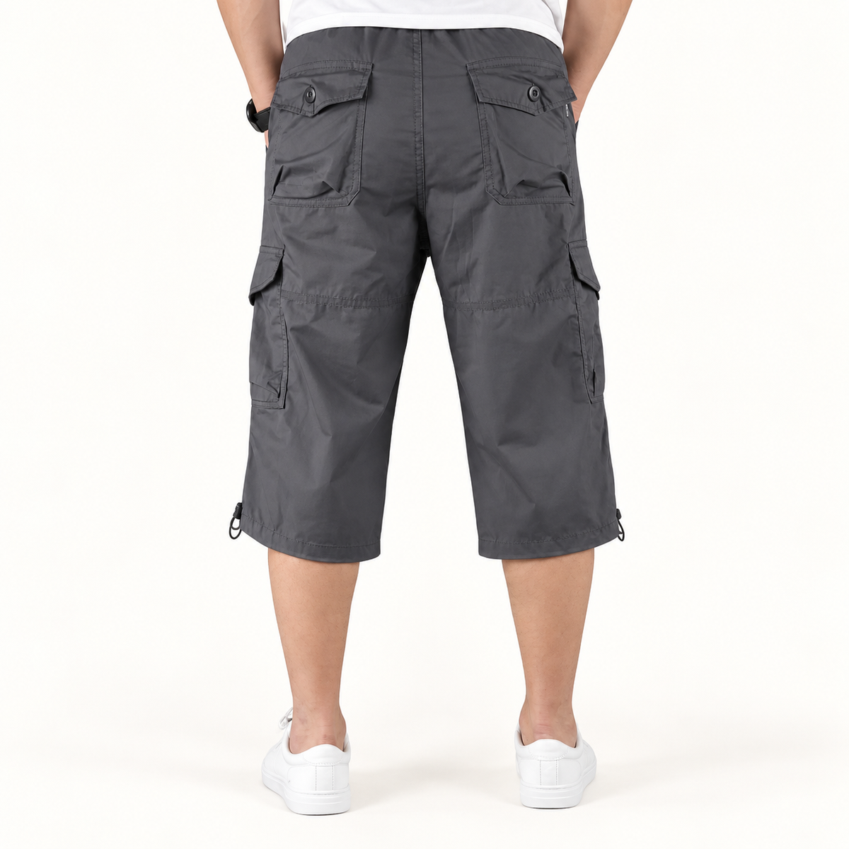 Short cargo randonnée homme gris – vue arrière