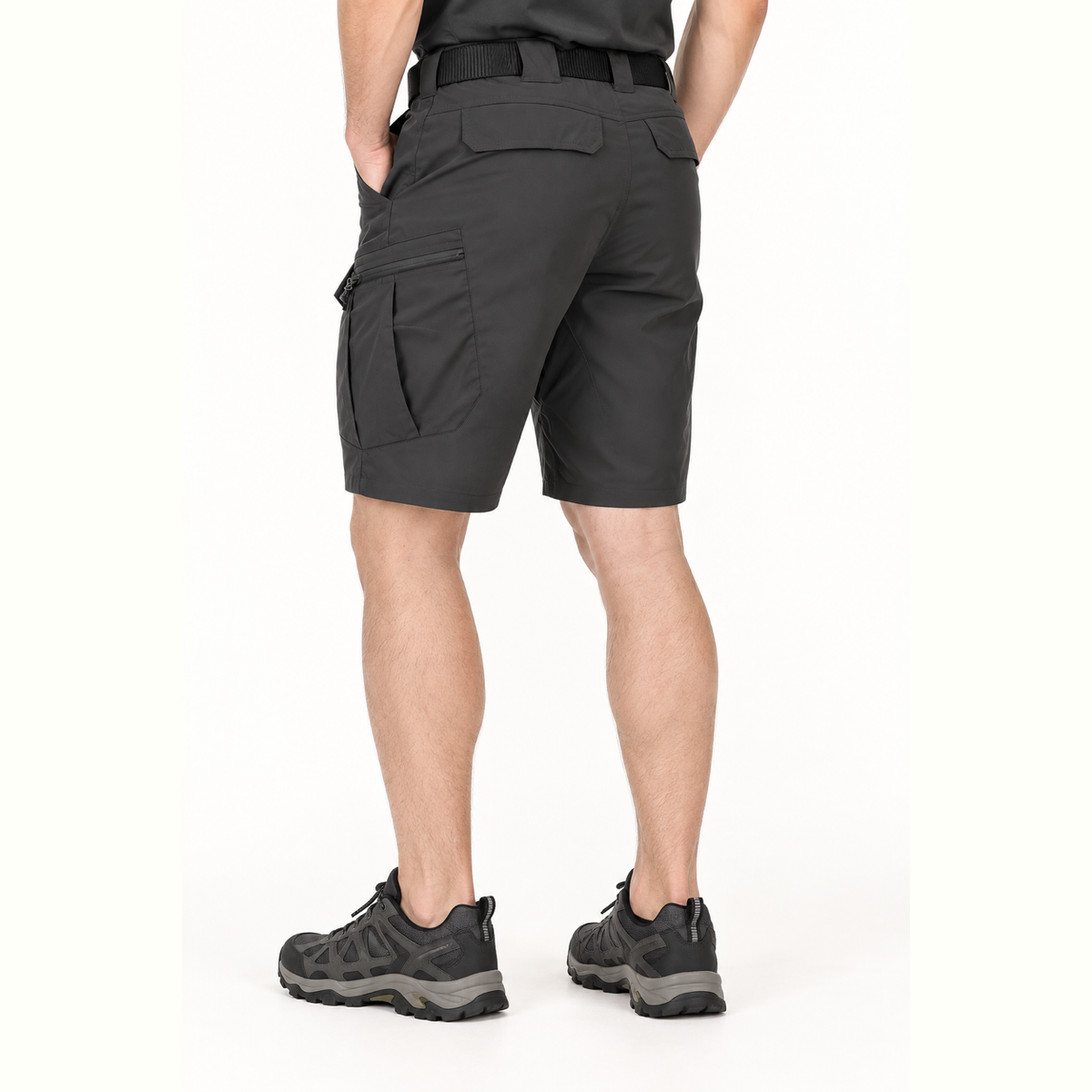 Short de randonnée ultra léger homme noir – vue arrière