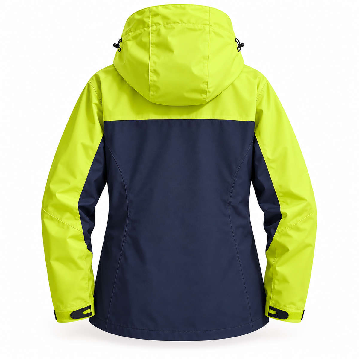 Veste 2 en 1 femme randonnée jaune – vue complète du dos